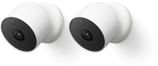 Google Nest Cam - Batteridrevet Udendørs/Indendørs Sikkerhedskamera 2-Pak